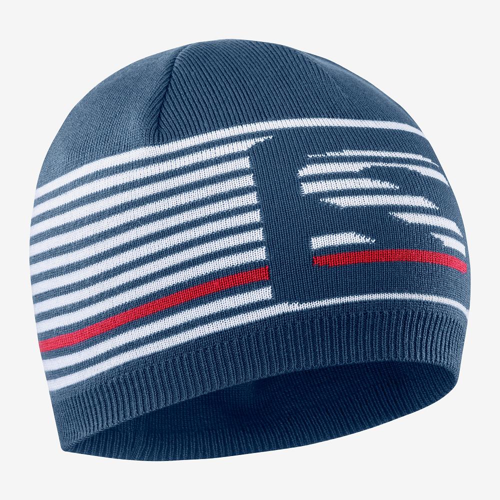 Salomon Singapore Mens Beanie - FLATSPIN Blue | 27503-HZDM